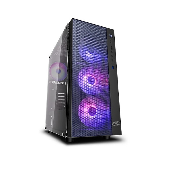 ქეისი DEEPCOOL MATREXX 55 MESH ADD-RGB 4F ATX Mid-Tower Case 140mm×3/120mm×3