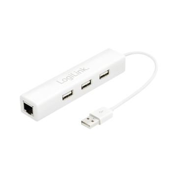 ადაპტერი LogiLink UA0174A USB 2.0 to Fast Ethernet Adapter with 3-Port USB Hub