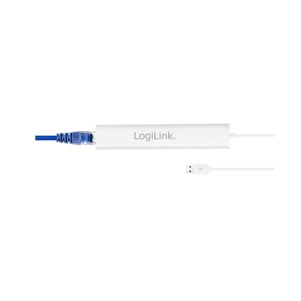 ადაპტერი LogiLink UA0174A USB 2.0 to Fast Ethernet Adapter with 3-Port USB Hub