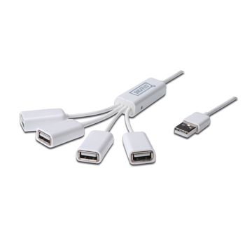 USB ჰაბი DIGITUS USB 2.0 Cable Hub 4-Port