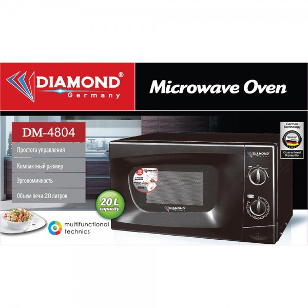 მიკროტალღური ღუმელი DIAMOND DM-4804 Black