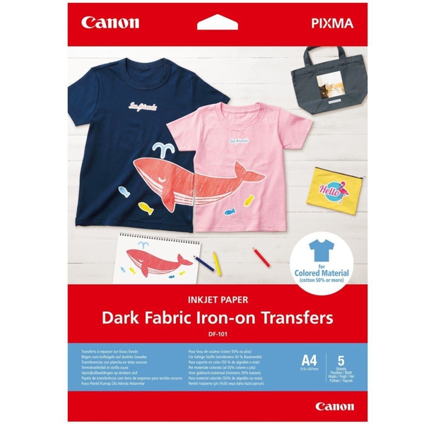 ფოტო ქაღალდი CANON DARK FABRIC IRON-ON TRANSFERS A4