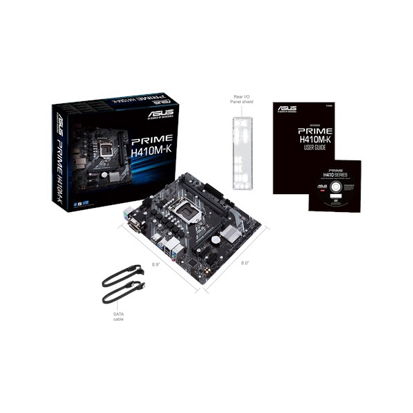 დედა დაფა ASUS PRIME LGA1200 B460M-K 10th Gen 2xDIMM DDR4 1xD-Sub 1xDVI-D 128 Mb