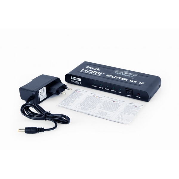 სპლიტერი GEMBIRD DSP-4PH4-02 HDMI SPLITTER 4PORTS