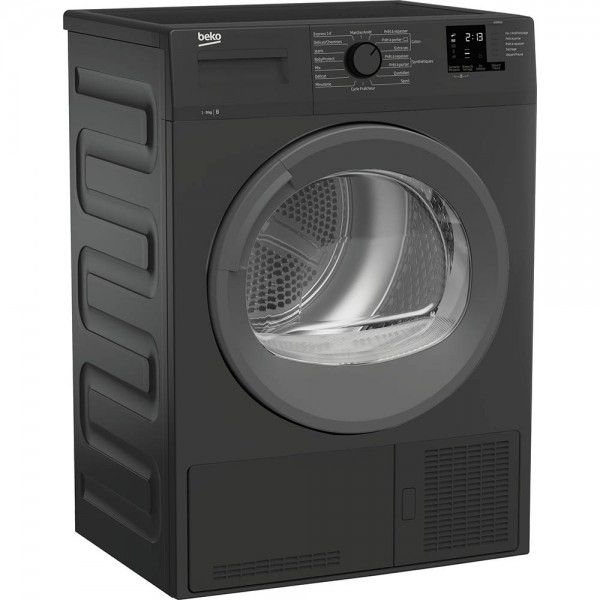 საშრობი მანქანა BEKO DCB916A 9Kg 66 dB Black/Dark Gray