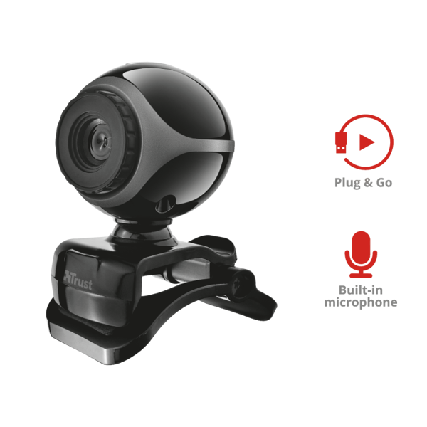 TRUST 17003 EXIS WEBCAM BLACK