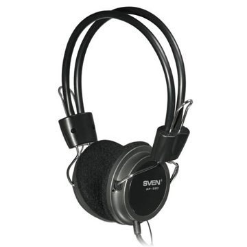 ყურსასმენი SVEN AP-520 with microphone VOLUME CONTROL 2×3.5 MM jeck (3 PIN) cable 2.2m black