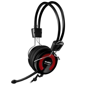 ყურსასმენი SVEN AP-545MV Multimedia stereo Headphones with Mic 2 * 3.5 mm black-red