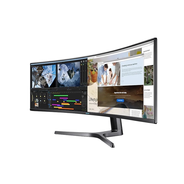 მონიტორი SAMSUNG LC49RG90SSIXCI 49" Curved VA Dark Blue Gray