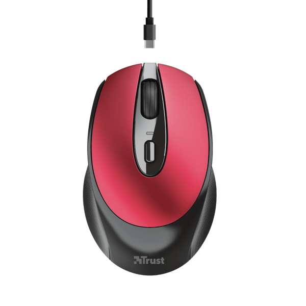 მაუსი Trust Zaya Rechargeable Wireless Mouse - red (24019)