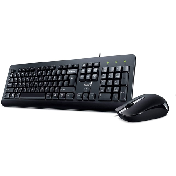  კლავიატურა+მაუსი Genius KM-160 Combo Keyboard and Mouse RU, USB Black