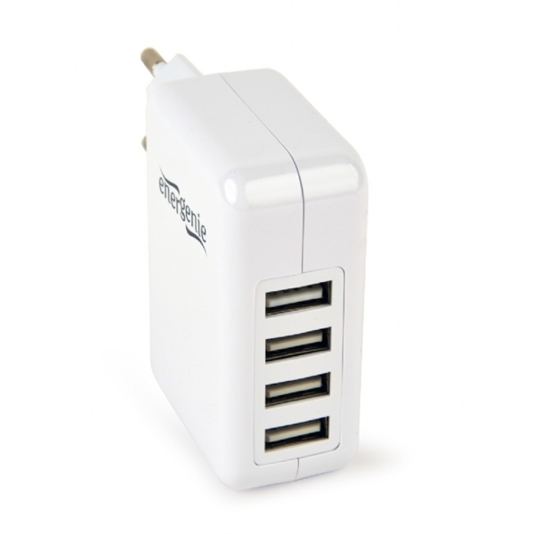 მობილურის დამტენი Gembird EG-U4AC-02 Universal USB charger 3.1 A