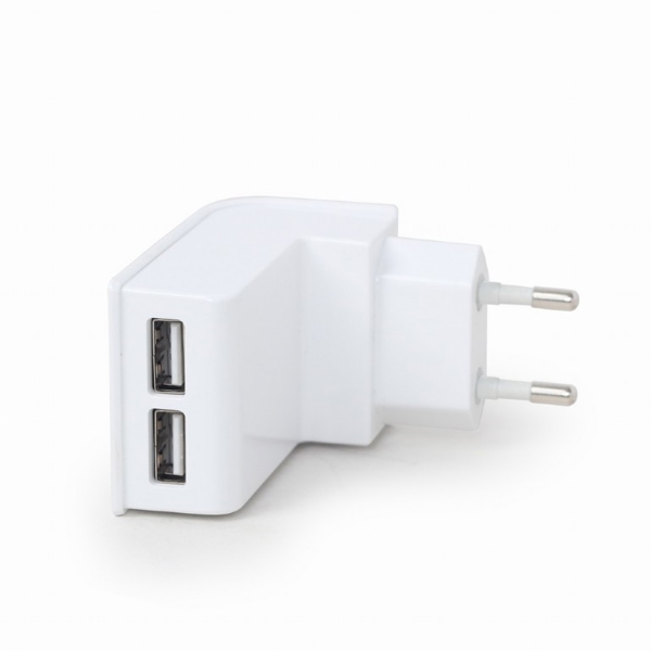 მობილურის დამტენი Gembird EG-U2C2A-02-W 2-port universal USB charger 2.1 A