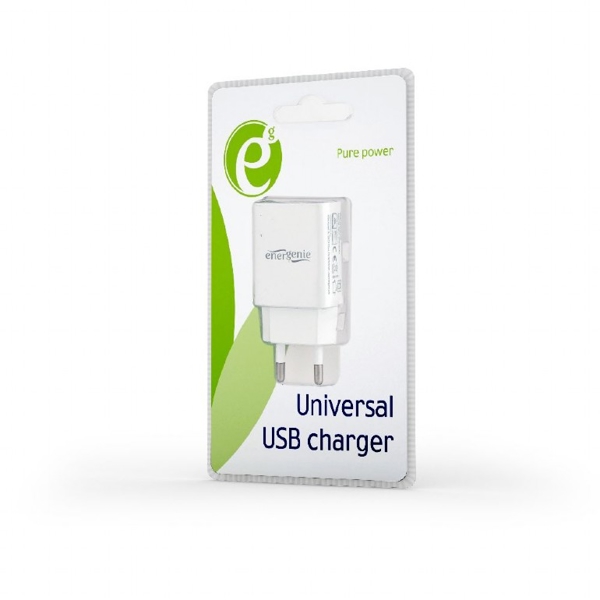 მობილურის დამტენი Gembird EG-UC2A-03-W Universal USB charger 2.1 A