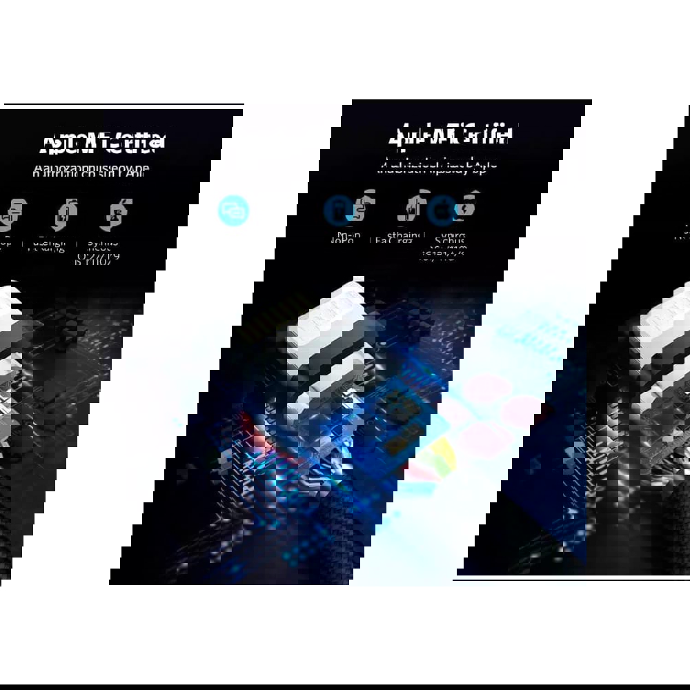 UGREEN US291 (60156) USB 2.0 A to Apple Lightning Cable Nickel Plating Aluminum Braid 1m (Black)