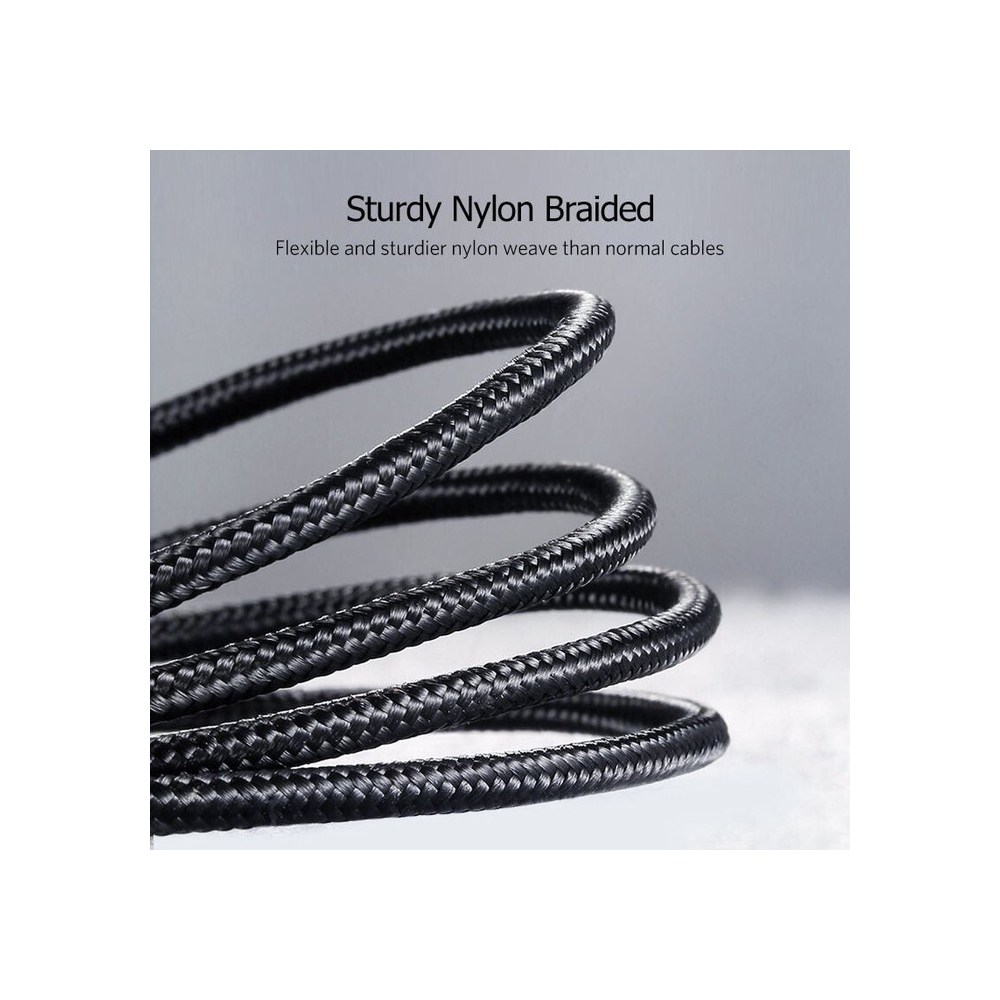 USB კაბელი UGREEN US291 (60156) USB 2.0 A to Apple Lightning Cable Nickel Plating Aluminum Braid 1m (Black)