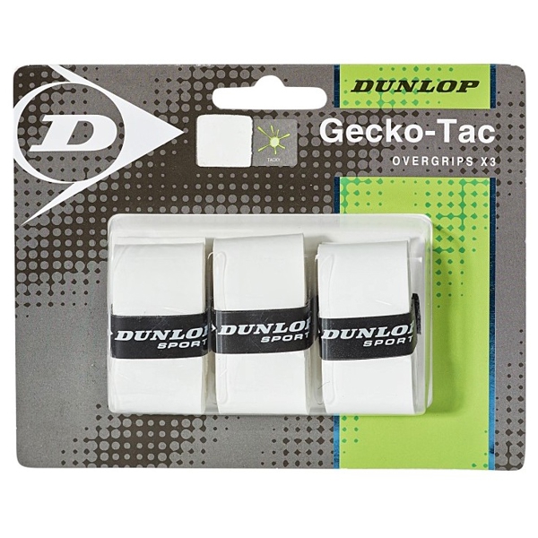 ჩოგნის ლენტი 3 ცალი DUNLOP GECO-TAC, თეთრი