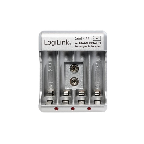 სამუხტი Logilink PA0168 Battery Charger 4x AA or 4x AAA and 1x 9V battery