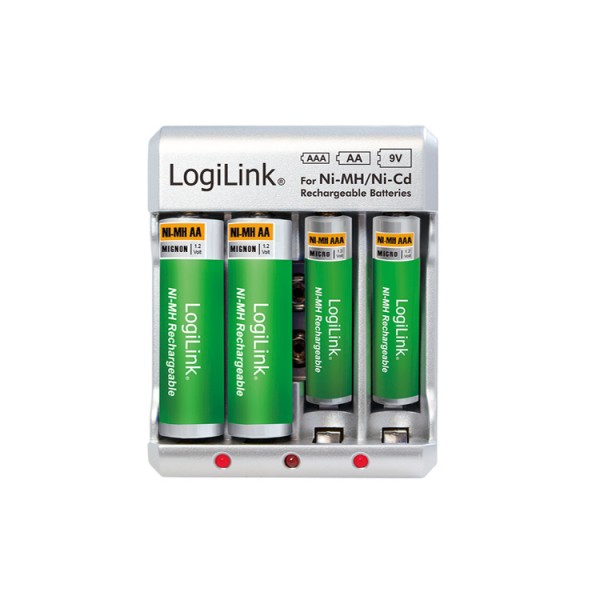 სამუხტი Logilink PA0168 Battery Charger 4x AA or 4x AAA and 1x 9V battery