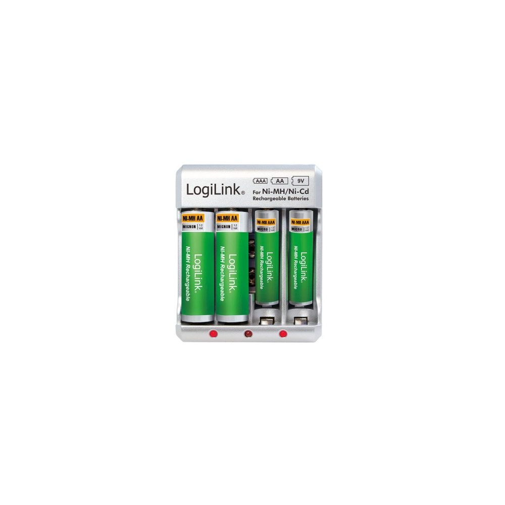 სამუხტი Logilink PA0168 Battery Charger 4x AA or 4x AAA and 1x 9V battery