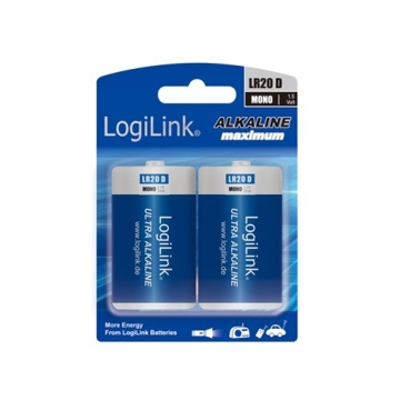 ელემენტი Logilink LR20B2 Battery Ultra Power Alkaline D LR20 2pcs Blister