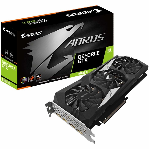 ვიდეო დაფა Gigabyte AORUS GeForce GTX 1660 TI 6GB GDDR6 192BIT 1XHDMI 3XDP PCI EXPRESS 3.0 X16