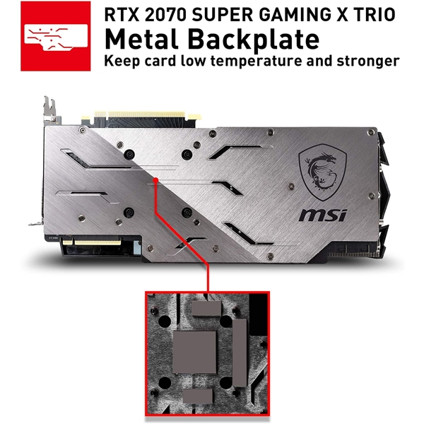 ვიდეო დაფა MSI GEFORCE RTX 2070 PCI EXPRESS 8GB SUPER GAMING X TRIO