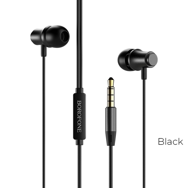 ყურსასმენი BOROFONE BM29 Gratified Universal earphones with mic black