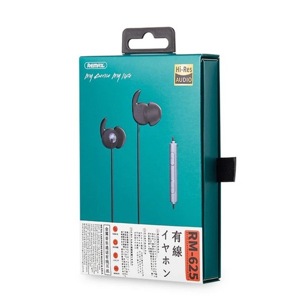 ყურსასმენი REMAX Hi- Res Audio Wired Earphone RM-625 Tarnish