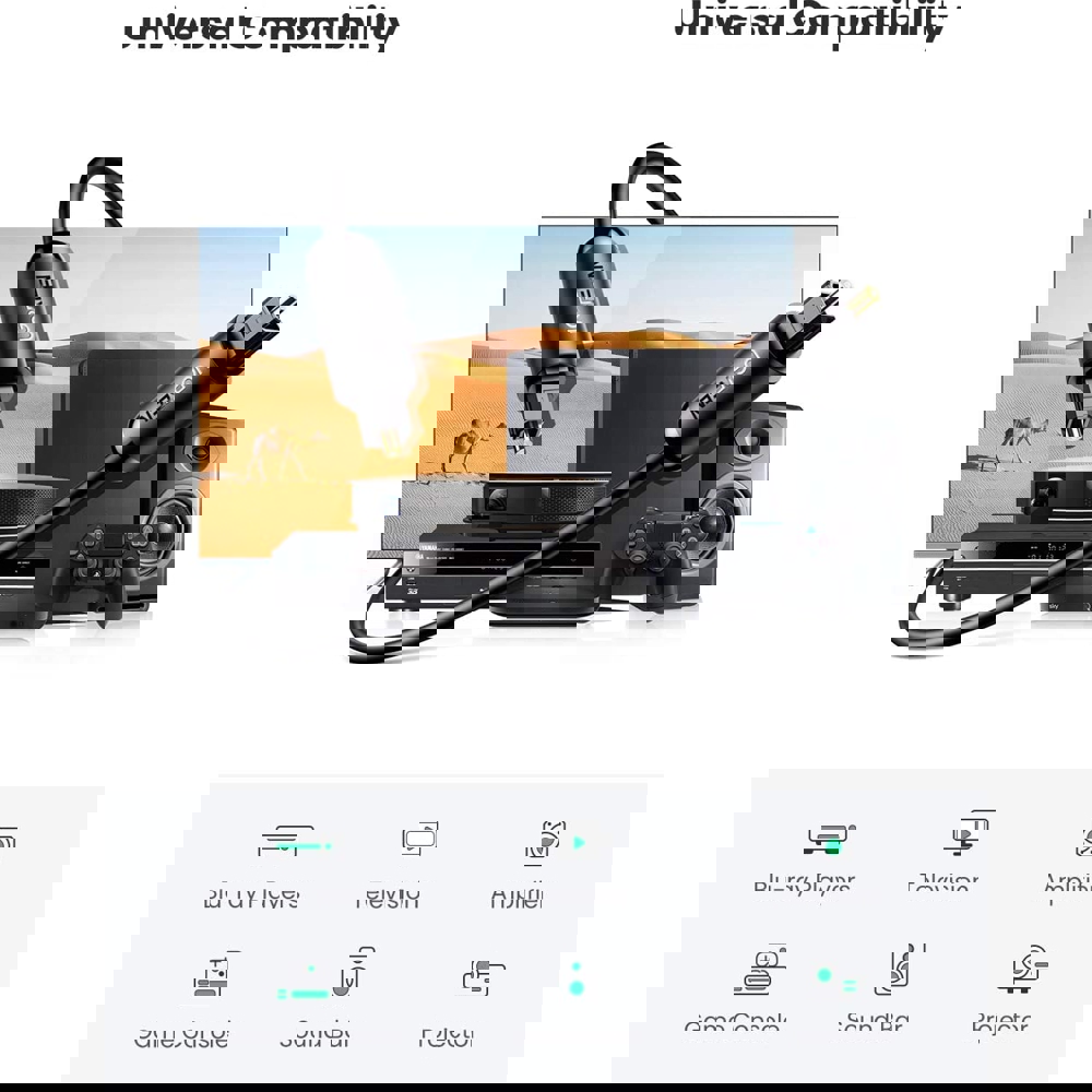 UGREEN AV122 (70892) Toslink Optical Audio Cable 2m (Black)