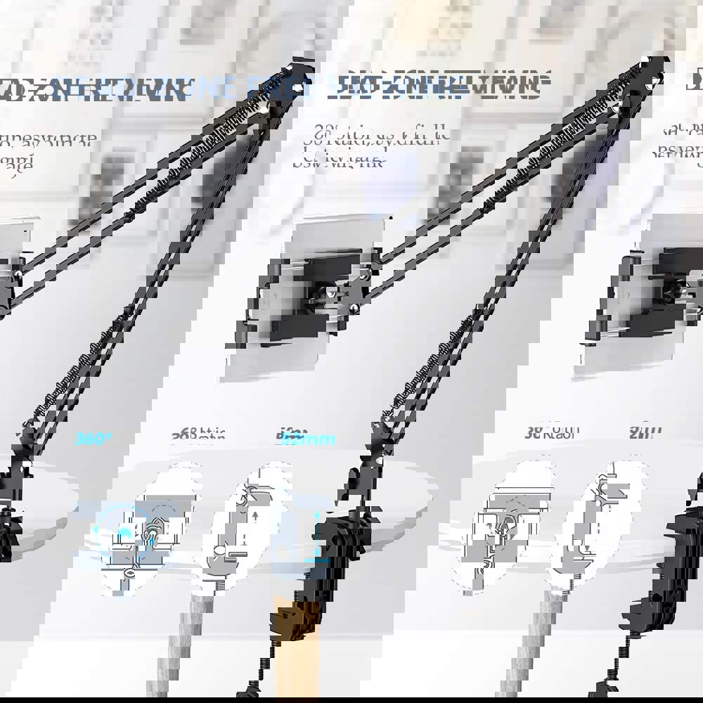 მობილურის უნივერსალური დამჭერი UGREEN LP142 (50394) Universal Holder with Folding Long Arm (Black)