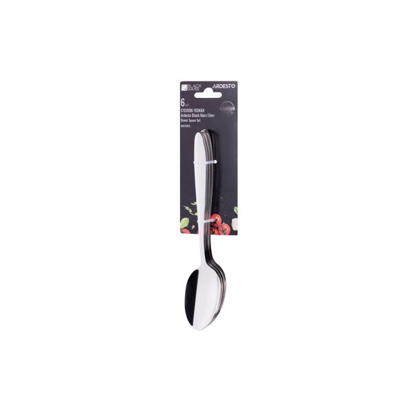 სუფრის კოვზი Ardesto Tablespoons set Black Mars Ether 6pcs