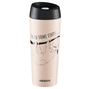 Ardesto Travel mug Coffee time Bradypus 450 ml