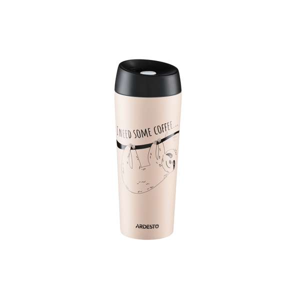 თერმოსი Ardesto Travel mug Coffee time Bradypus 450 ml