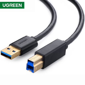 პრინტერის კაბელი UGREEN US210 (10372) USB-B to USB-A Print Cable, 2m, Black