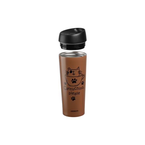 Ardesto Travel mug Coffee time Cat 450 ml