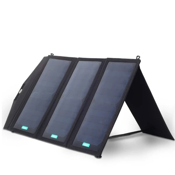 პორტატული დამტენი მზის ენერგიით AUKEY PB-P2 16000 MAMPUSB C Solar Power Bank Black