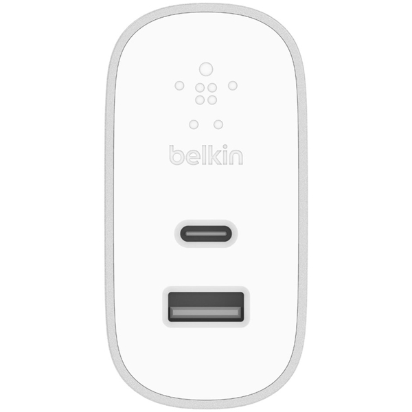 დამტენი BELKIN 27W + 12W USB-C/A Dual Home Charger, Silver