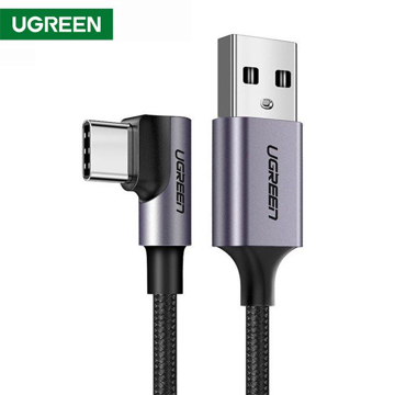 UGREEN US284 (60782) USB2.0 A Male to USB-C Cable (90°Angle) BLACK 1.5M