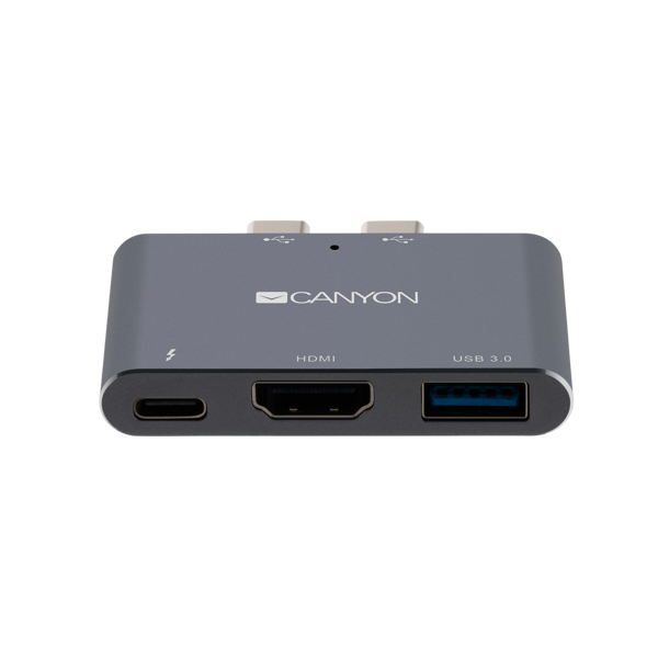 დოქ სთეიშენი CANYON DS-1 Multiport Docking Station with 3 port Space gray