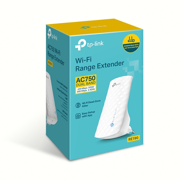 WI-FI მიმღები TP-Link RE190 AC750 Wi-Fi Range Extender