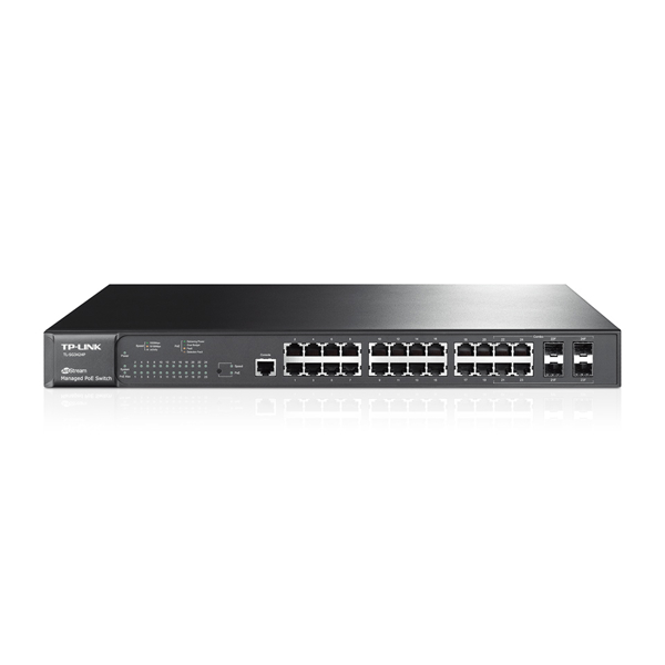 სვიჩი TP-Link T2600G-28MPS (TL-SG3424P) JetStream 24-Port Gigabit L2 Managed PoE+ Switch with 4 SFP Slots