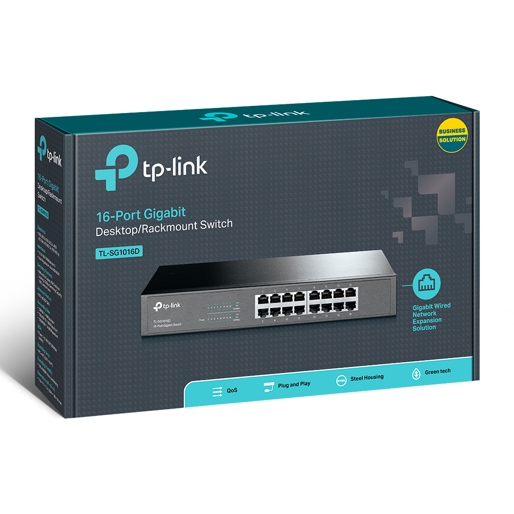Switch TP-Link TL-SG1016D, 16-port Gigabit, Black