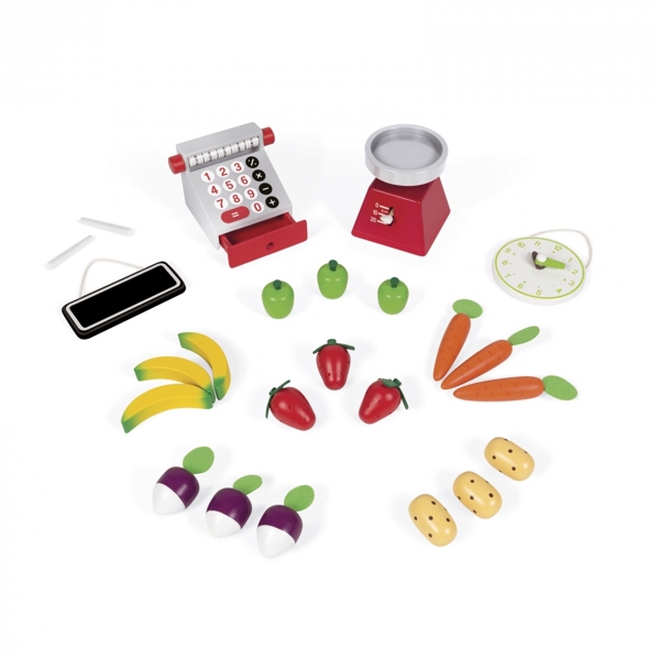 Janod J06574 Counter with vegetables Multicolored