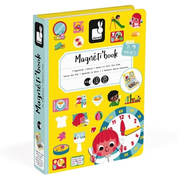 ლოგიკური სათამაშო Janod J02724 Magnetic Book Learning to Call Time