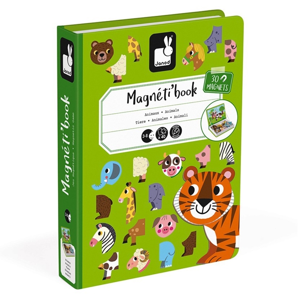 ლოგიკური სათამაშო Janod J02723 Magnetic book of Animals