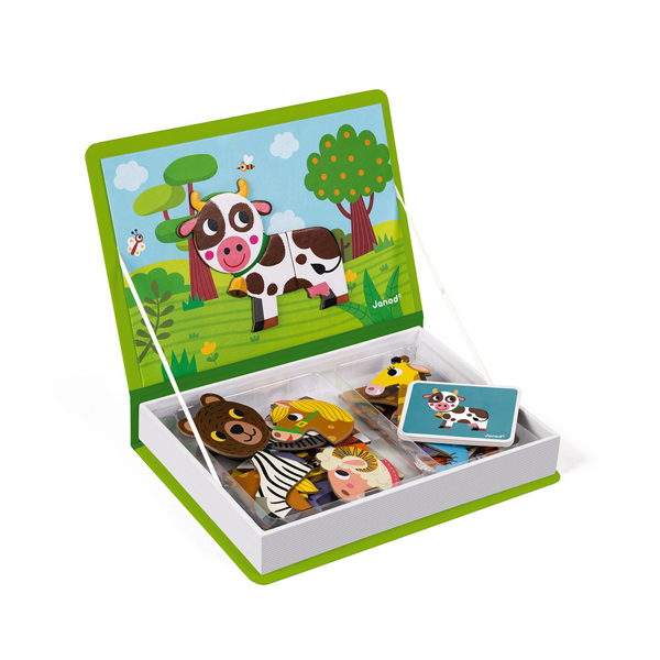 ლოგიკური სათამაშო Janod J02723 Magnetic book of Animals