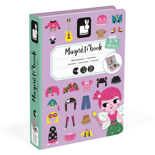 ლოგიკური სათამაშო Janod J02718 Magnetic Book Girl's Outfits