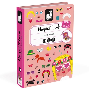 Janod J02717 Magnetic Book Funny Faces Girl