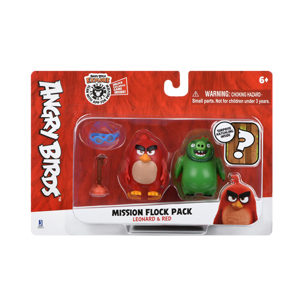 სათამაშო ნაკრები angry birds Jazwares ANB - Mission Flock (Red and Leonard)